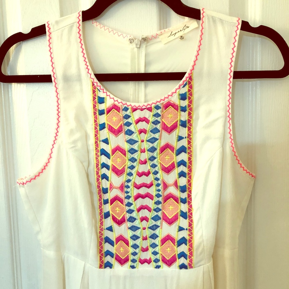 White embroidered dress